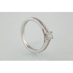 Solitario Oro Blanco 18kt