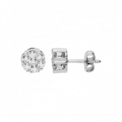 Pendientes Oro Blanco 18Kt