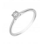 Solitario Oro Blanco 18kt