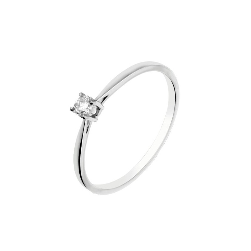 Solitario Oro Blanco 18kt